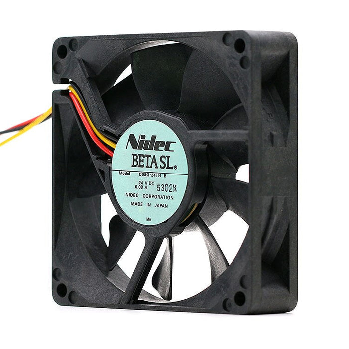 Nidec D08G-24TH 24V DC 80x80x25mm Brushless Cooling Fan