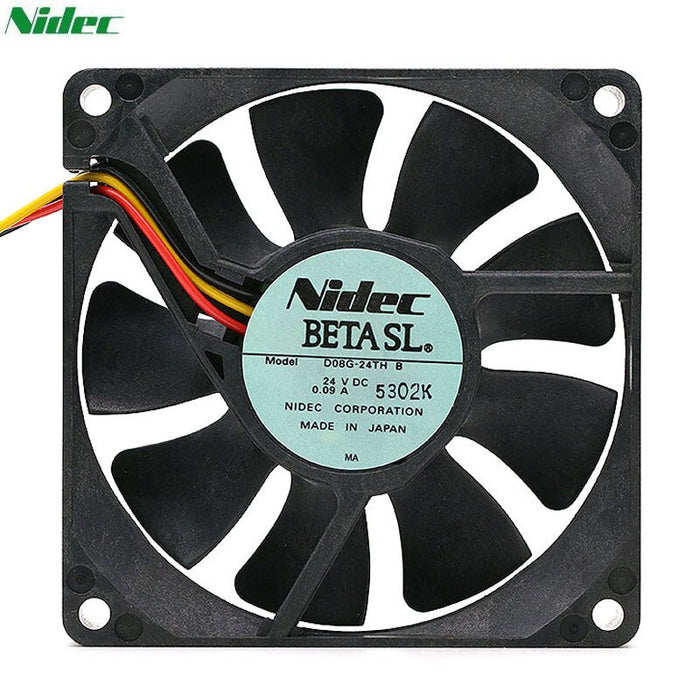 Nidec D08G-24TH 24V DC 80x80x25mm Brushless Cooling Fan