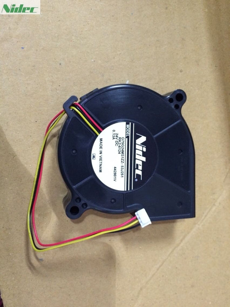 Nidec G75G24MS1ZZ-53J251 75x73x20mm 24V DC 0.13A Axial Cooling Fan