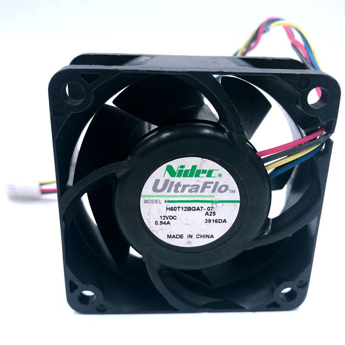 Nidec H60T12BGA7-07 60x60x25mm 12V DC 0.94A 4-Wire Axial Cooling Fan