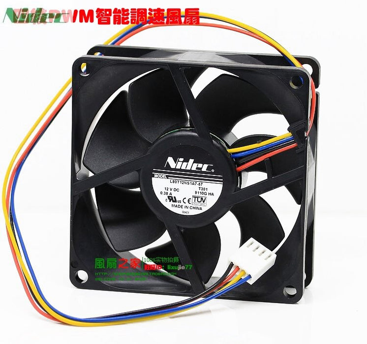 Nidec L80T12NS1A7-57 80x80x25mm 12V DC 1A Axial Cooling Fan