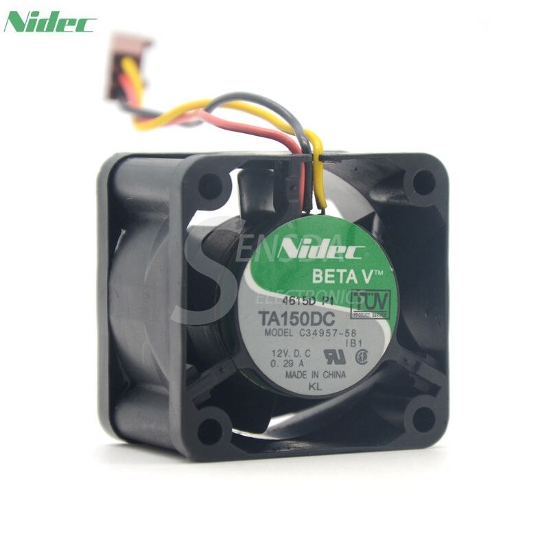 Nidec TA150DC 34x34x95mm 12V DC 0.29A Axial Cooling Fan