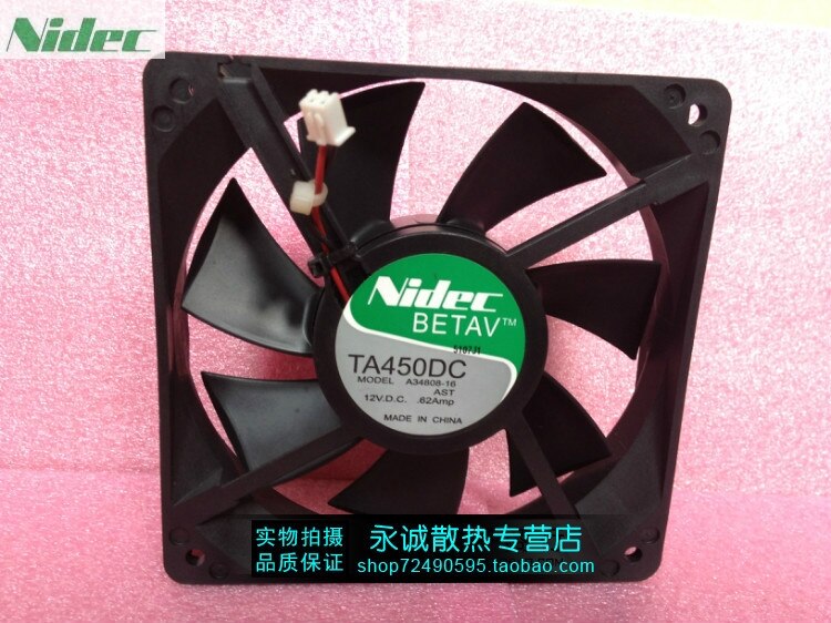 Nidec TA450DC 34x34x80mm 12V DC 0.62A Axial Cooling Fan