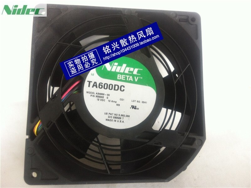 Nidec TA600DC 34x34x96mm EC Axial Cooling Fan