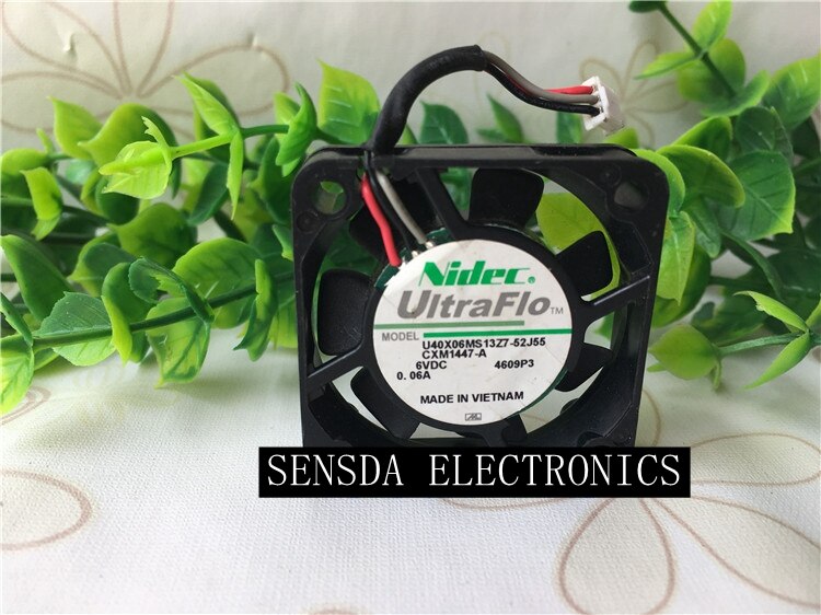 Nidec U40X06MS13Z7-52J55 40x06x25mm 5V DC 0.06A Axial Cooling Fan
