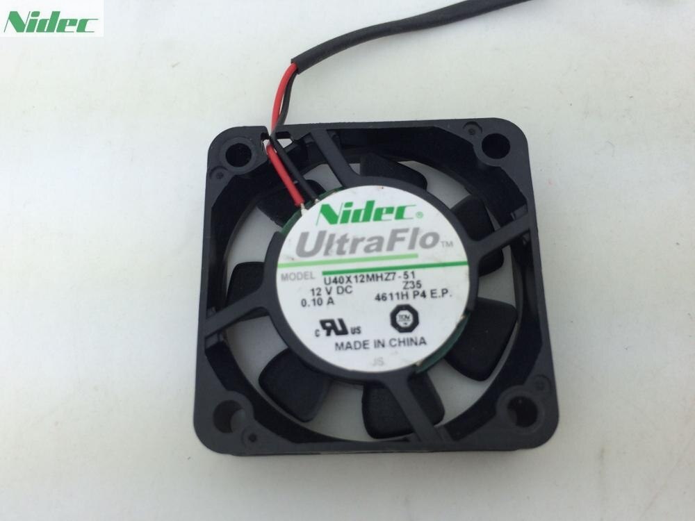 Nidec U40X12MHZ7-51 40x40x10mm 12V DC 0.10A Axial Cooling Fan