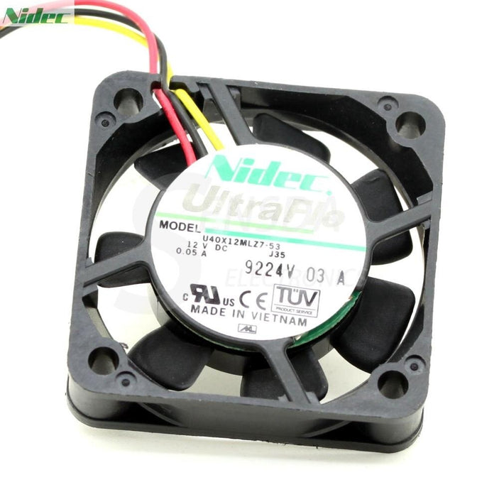Nidec U40X12MLZ7-53 40x40x10mm 12V DC 05A Axial Cooling Fan