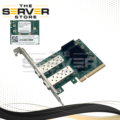 Nvidia Mellanox ConnectX-6 Lx EN 25GbE Dual Port SFP28 PCIe 4.0 x8 Network Interface Card (NIC) MCX631102AS-ADAT