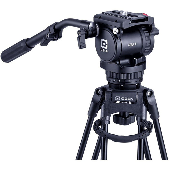 OZEN 6CF2HD 75mm AGILE 6 Mini E-Z LOAD Tripod System