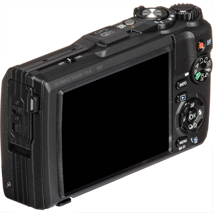 Olympus Tough TG-6 Compact Digital Camera (Black & Red)