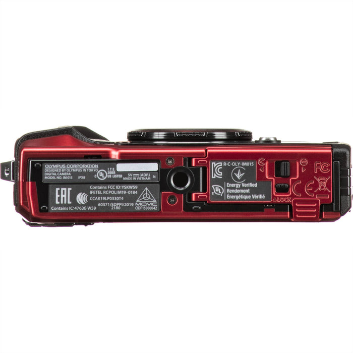 Olympus Tough TG-6 Compact Digital Camera (Black & Red)
