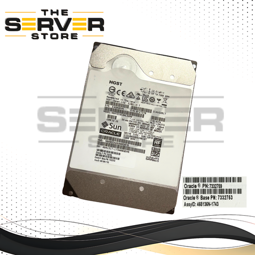 Oracle 10TB 7.2K RPM 3.5" LFF 12Gbps SAS Hard Drive HDD HUH721010AL5200 7332759