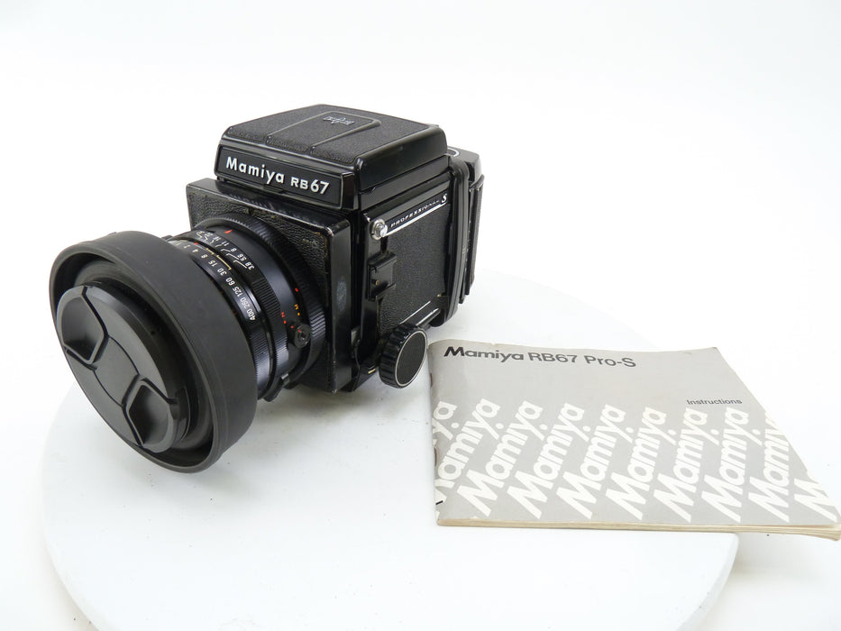 Mamiya RB67 Pro S Camera Outfit with 90MM F3.8 Lens, Pro S 120 Film Back, and WLF