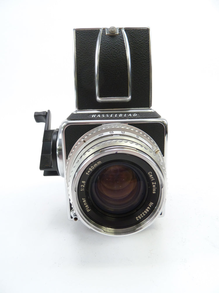 Hasselblad 500C/M Camera Outfit with 80MM F2.8 Lens, 120 Film Back,, and WLF