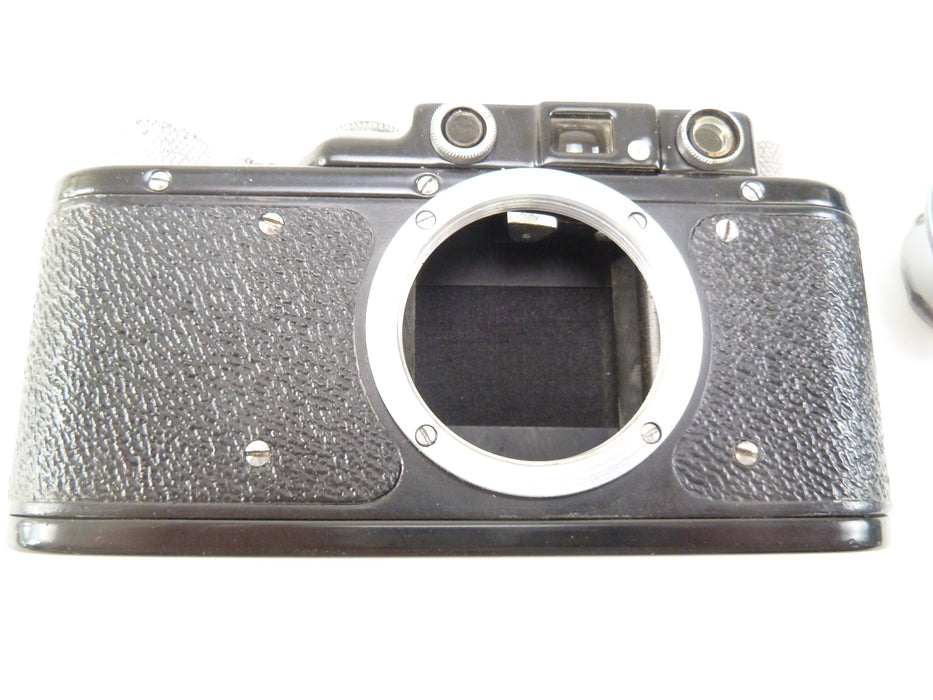 Zorki Type 1D Zopkuu Black Body with nhayctap-22 50MM f3.5 lens