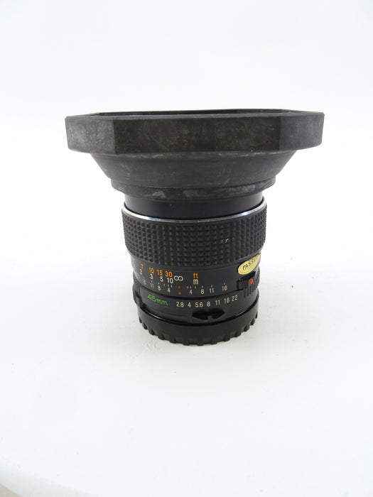 Mamiya 645 Pro 45MM f2.8 S C Wide Angle Lens