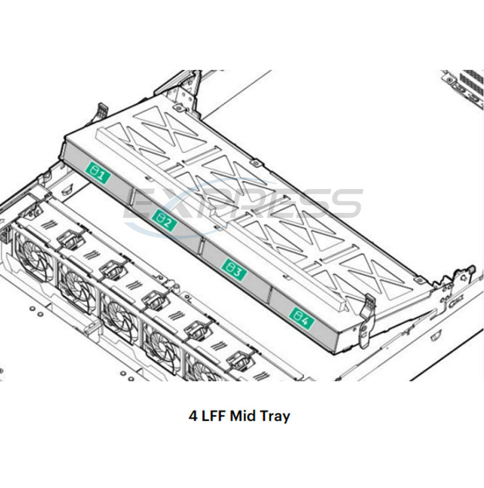 P57112-B21 - 4LFF x1 SAS/SATA Mid Tray Kit | Refurbished HPE ProLiant DL345 Gen11