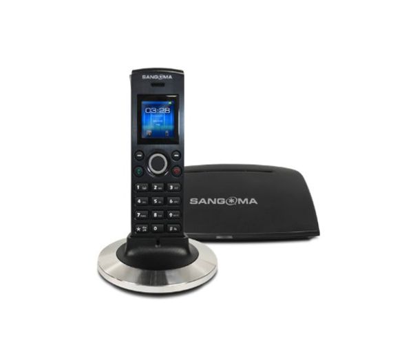 PHON-DC201N - Sangoma DC201 5-Lines Single-Port Ethernet 1.44-inch LCD DECT Handset VoIP Phone with Base Station
