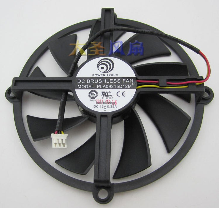 PLA09215D12M 92x92x15mm 12V DC 0.35A Axial Cooling Fan