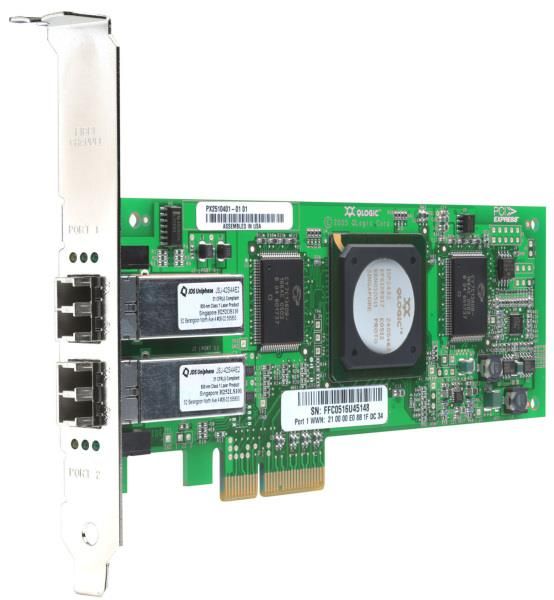 PX2510401-55 - QLogic 4GB Dual Port PCI-Express Fibre Channel Host Bus Adapter