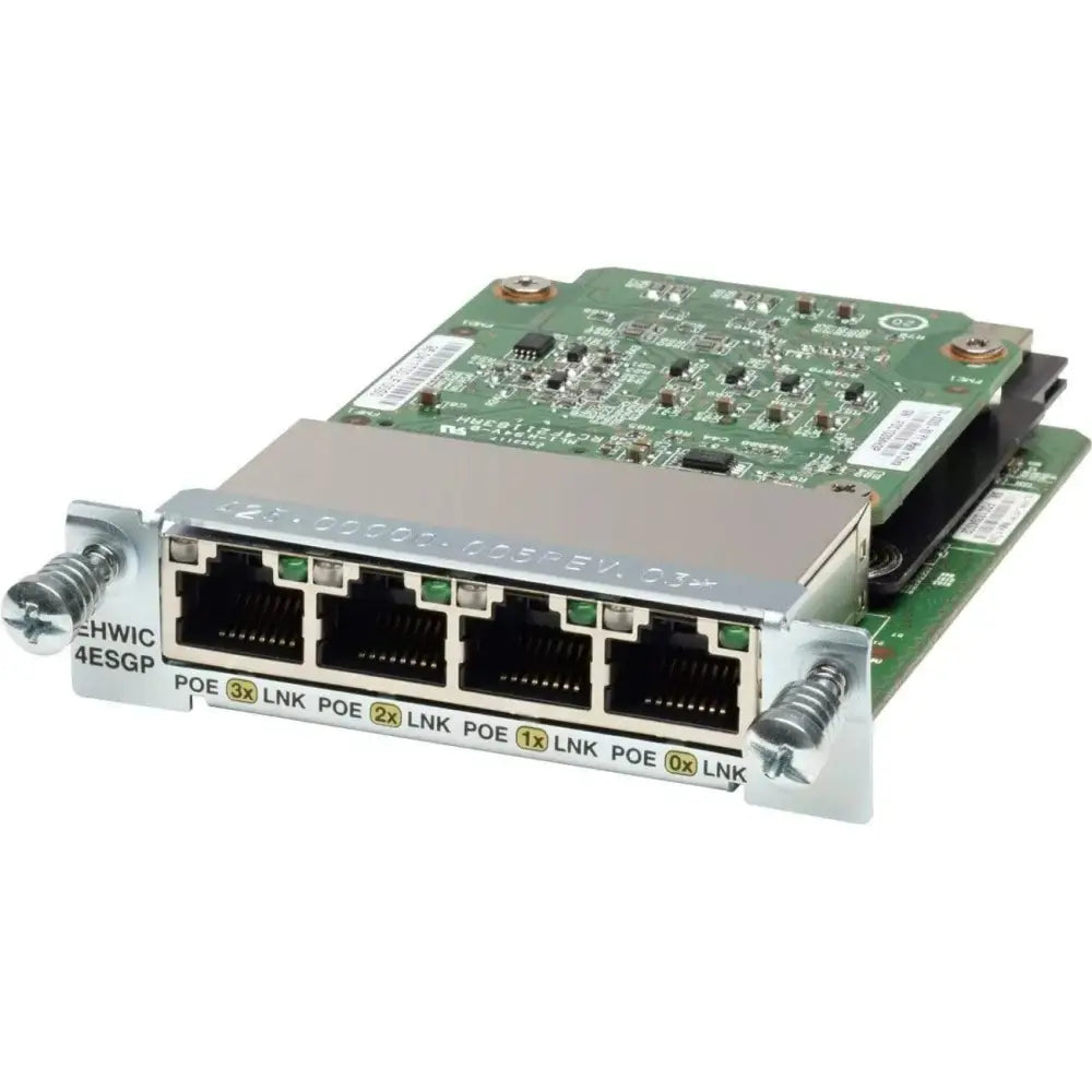Cisco EHWIC-4ESG 4-Port 10/100/1000 Gigabit Ethernet Switch Interface Card - Refurbished