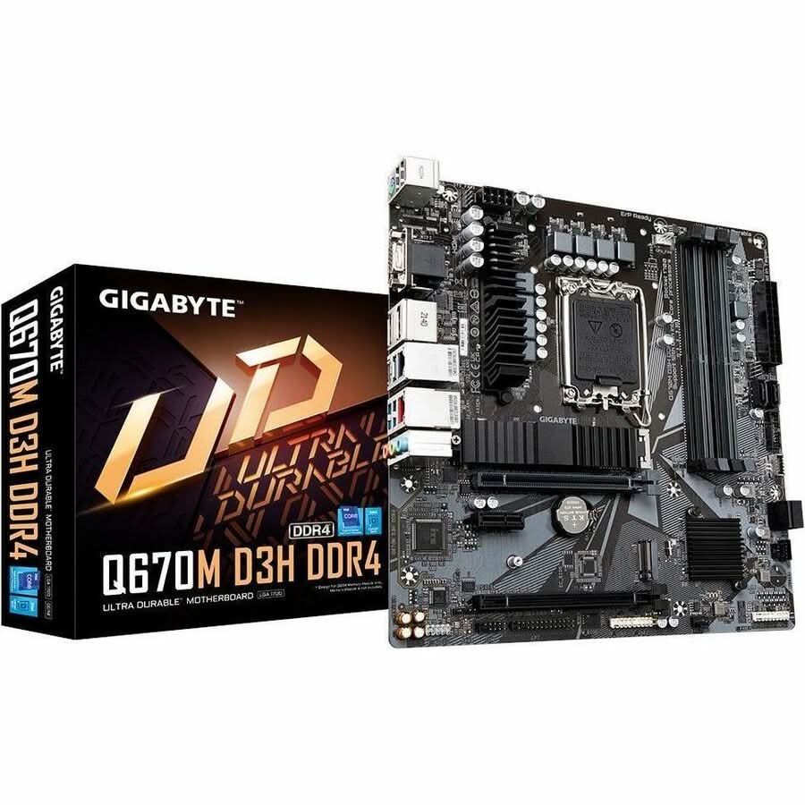Gigabyte Q670M D3H DDR4 Ultra Durable Desktop Motherboard Intel Q67