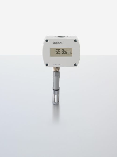 QFA3171D | Outside Air RH & T Sensor, 2 percent, RH: 4-20 mA T: 4-20 mA, Display | Siemens