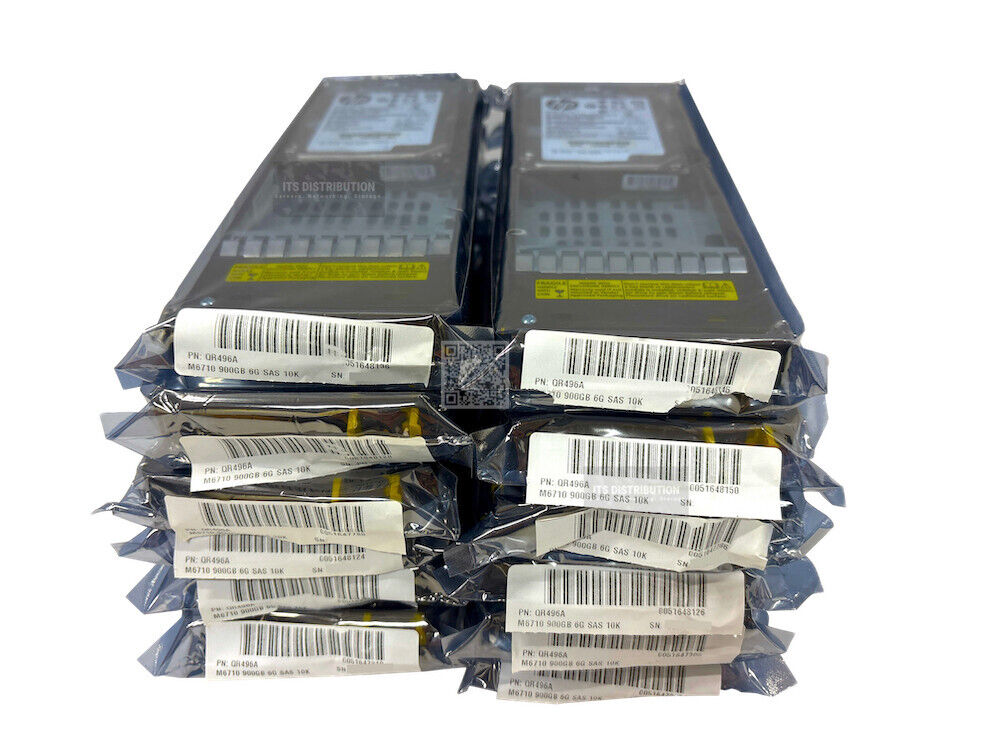 QR496A I LOT OF 12 HP M6710 900GB 6G SAS 10K rpm SFF 2.5-inch HDD 702055-001