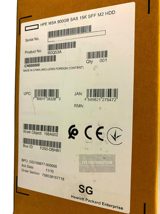 R0Q53A I New Retail HPE MSA 900GB SAS 12G Enterprise 15K SFF 2.5IN M2 P13243-001