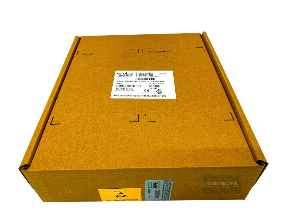 R0Z25A I Genuine New HPE Aruba 100G QSFP28 to QSFP28 1M DAC Cable 8121-1695