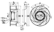 Ebmpapst R2E225-BD92-19 FAN 223X28MM 230VAC 7 WIRE LEADS