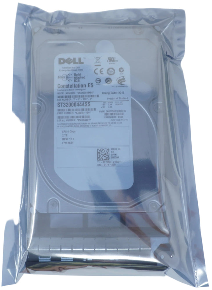 R755K Dell Constellation ES 2TB 7.2K 6Gb/s 3.5" SAS Hard Drive