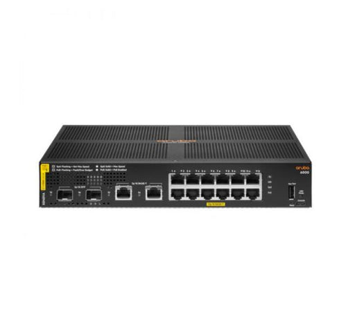 R8N89A#ABA - HP Aruba CX 6000 Series 12-Ports 10/100/1000BASE-T Class4 Ethernet Layer 2 Rack-mountable Managed Network Switch with 2-Ports SFP