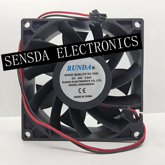RD9238B24H RUNDA 90x90x38mm 24V DC 0.50A Axial Cooling Fan