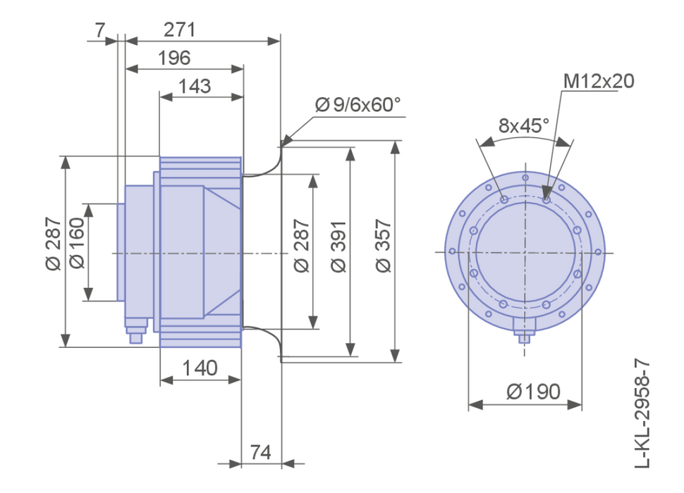 RE35P-4DK.7M.1R ZIEHL-ABEGG centrifugal fan