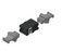 US Conec MTP®-8/12/24 Fiber Optic Adapter/Coupler, Black, Standard/SC Footprint, Reduced Flange,