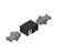 US Conec MTP®-8/12/24 Fiber Optic Adapter/Coupler, Black, Standard/SC Footprint, Reduced Flange,
