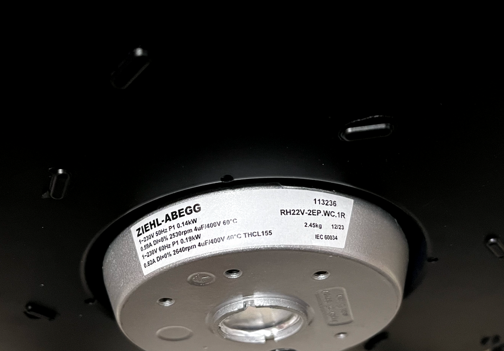 RH22V-2EP.WC.1R ZIEHL-ABEGG centrifugal fan 120W 200/240V 0.52A 2500rpm