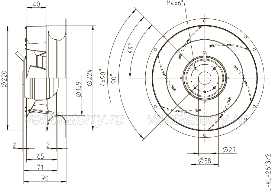 RH22V-2EP.WA.1R ZIEHL-ABEGG centrifugal fan ZIEHL-ABEGG