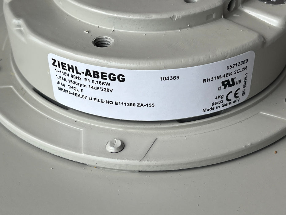 RH31M-4EK.2C.2R ZIEHL-ABEGG centrifugal fan 1-115/230V 60HZ 1590RPM