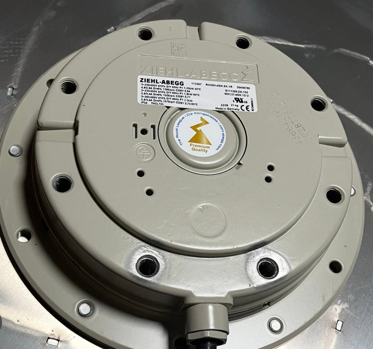 RH50V-4DK.6K.1R MK137-4DK.15.U ZIEHL-ABEGG centrifugal fan 3~ 460V 1.25 kW/2.0kW 2.8A/ 5.9A 1360/1570rpm