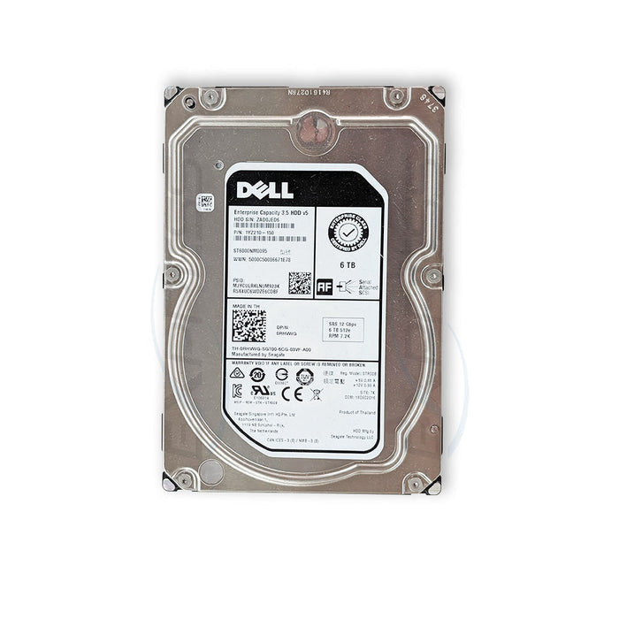 RHVWG - 3.5" 6TB 7.2K SAS 12Gbps 512E HDD | Refurbished Dell