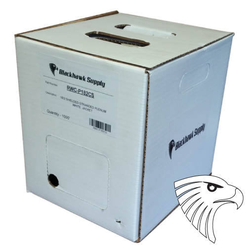RWC-P223CS | Control Cable 22G 3C 1000ft EasyPull Box Shielded Plenum Rated White | Reliable Wire