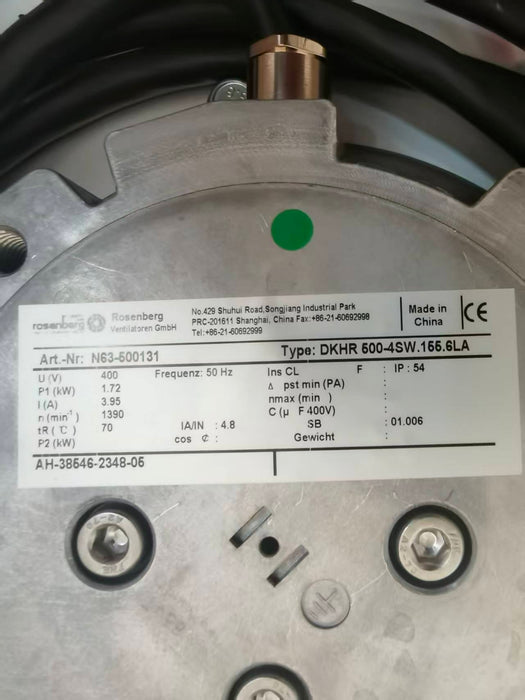 Rosenberg DKHR500-4SW.155.6LA Centrifugal fan