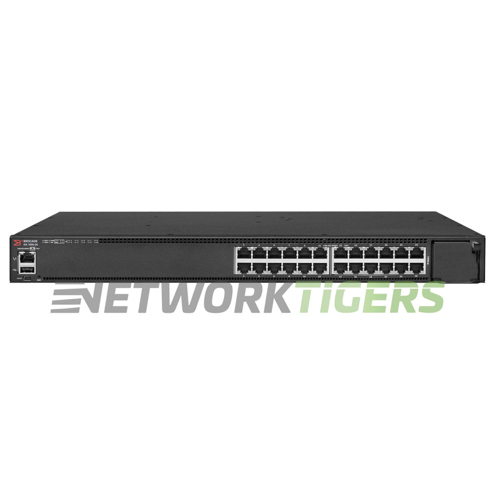 Ruckus Brocade ICX7450-24-E 24x 1GB RJ45 F-B Air Switch w/ 3x Expansion Modules