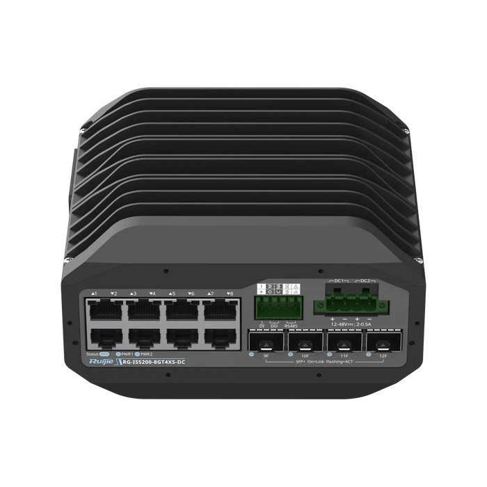 Ruijie RG-IS5200-8GT4XS-DC Industrial 8-Port Gigabit Switch 4×10G Uplinks