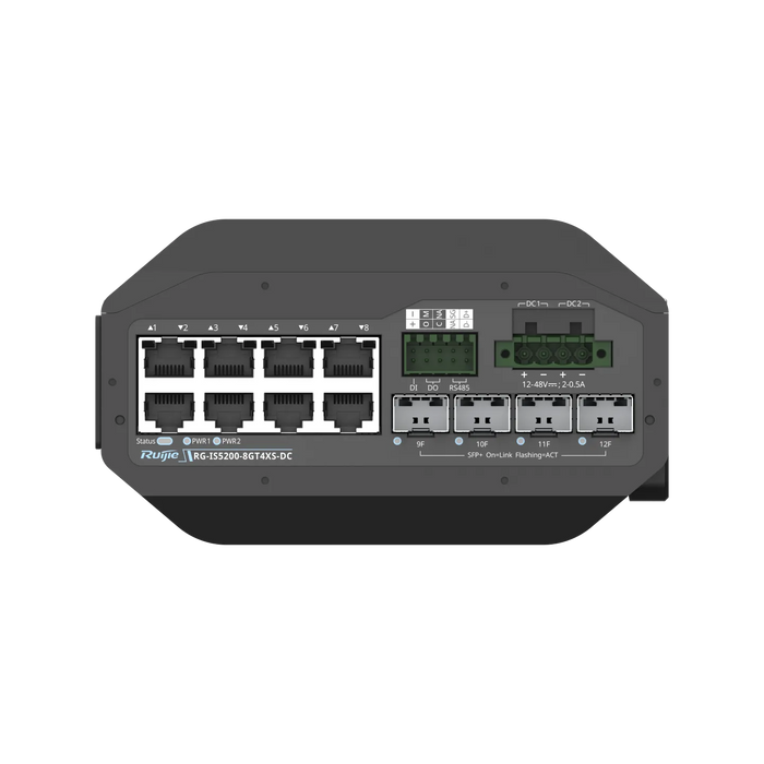 Ruijie RG-IS5200-8GT4XS-DC Industrial 8-Port Gigabit Switch 4×10G Uplinks