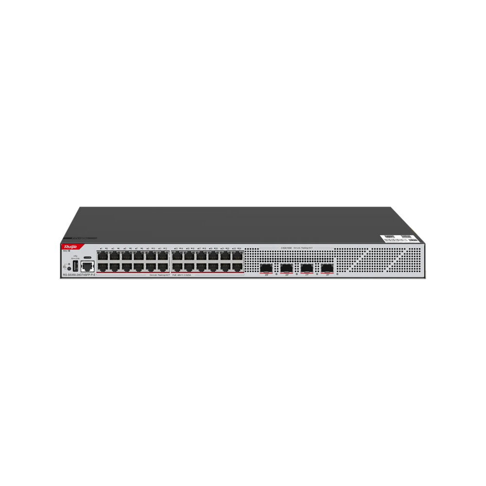 Ruijie RG-S5350-24GT4SFP-P-E 24×Gigabit PoE+ & 4×1G SFP L2+ Switch