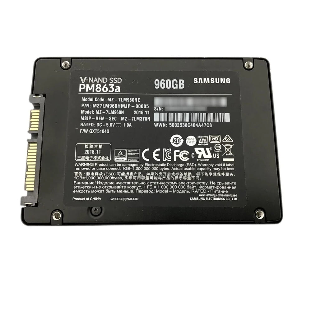 SAMSUNG MZ7LM960HMJP-00005 PM863A 960gb SATA 6Gbps 2.5Inch Ssd | USED