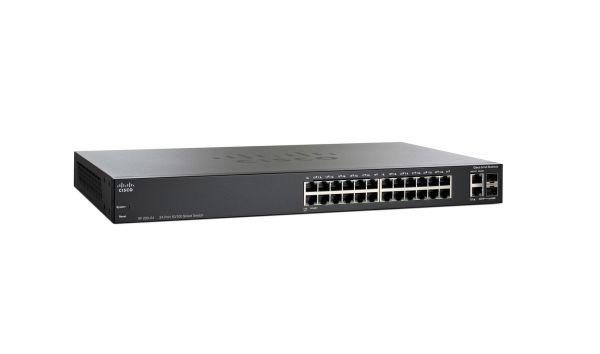SF200-24 - Cisco 200 Series 24-Ports 10/100/1000BASE-T Ethernet Layer 2 Rack-mountable Managed Smart Switch with 2-Ports SFP